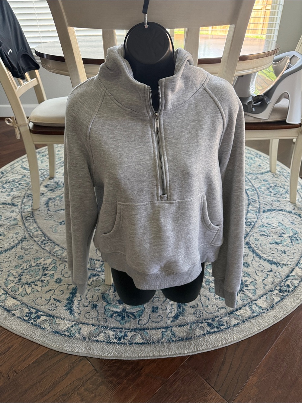 Cozy Half-Zip Grey Pullover Sweatshirt